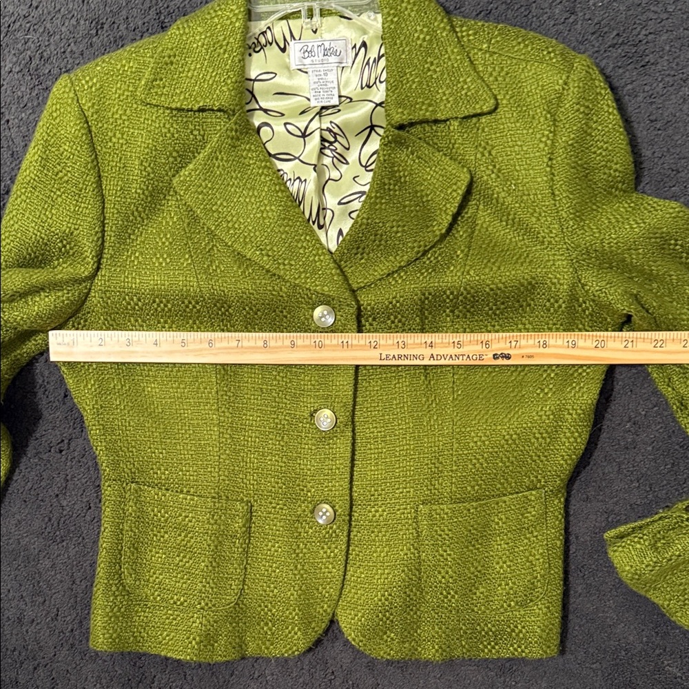 Bob Mackie Olive Green Women's Blazer - Picture 8 of 9